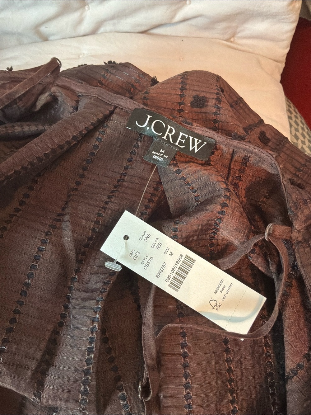 J.Crew Shift midi dress in textured dot - Picture 7 of 7